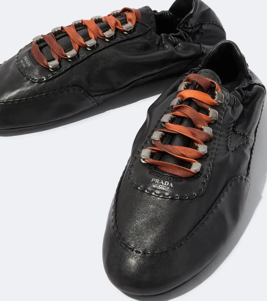 Prada Collapse leather sneakers | Thumbnail 3