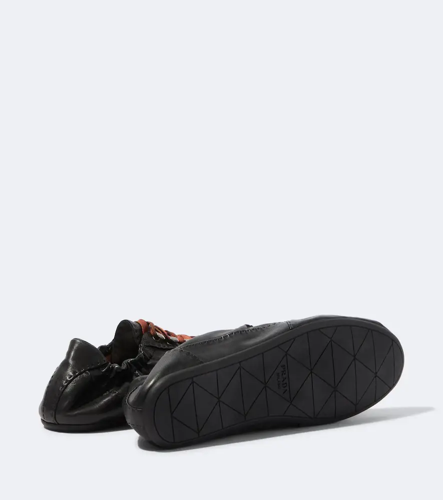 Prada Collapse leather sneakers | Thumbnail 4