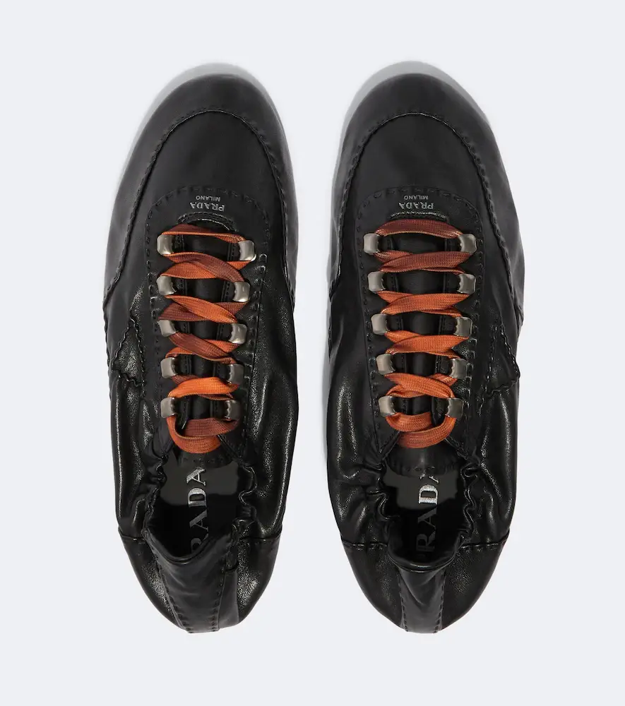 Prada Collapse leather sneakers | Thumbnail 5