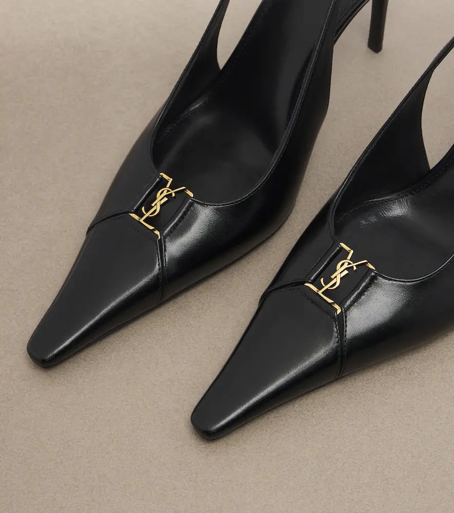 Saint Laurent Cassandre leather slingback pumps | Thumbnail 3 Saint Laurent Cassandre leather slingback pumps | Thumbnail 3