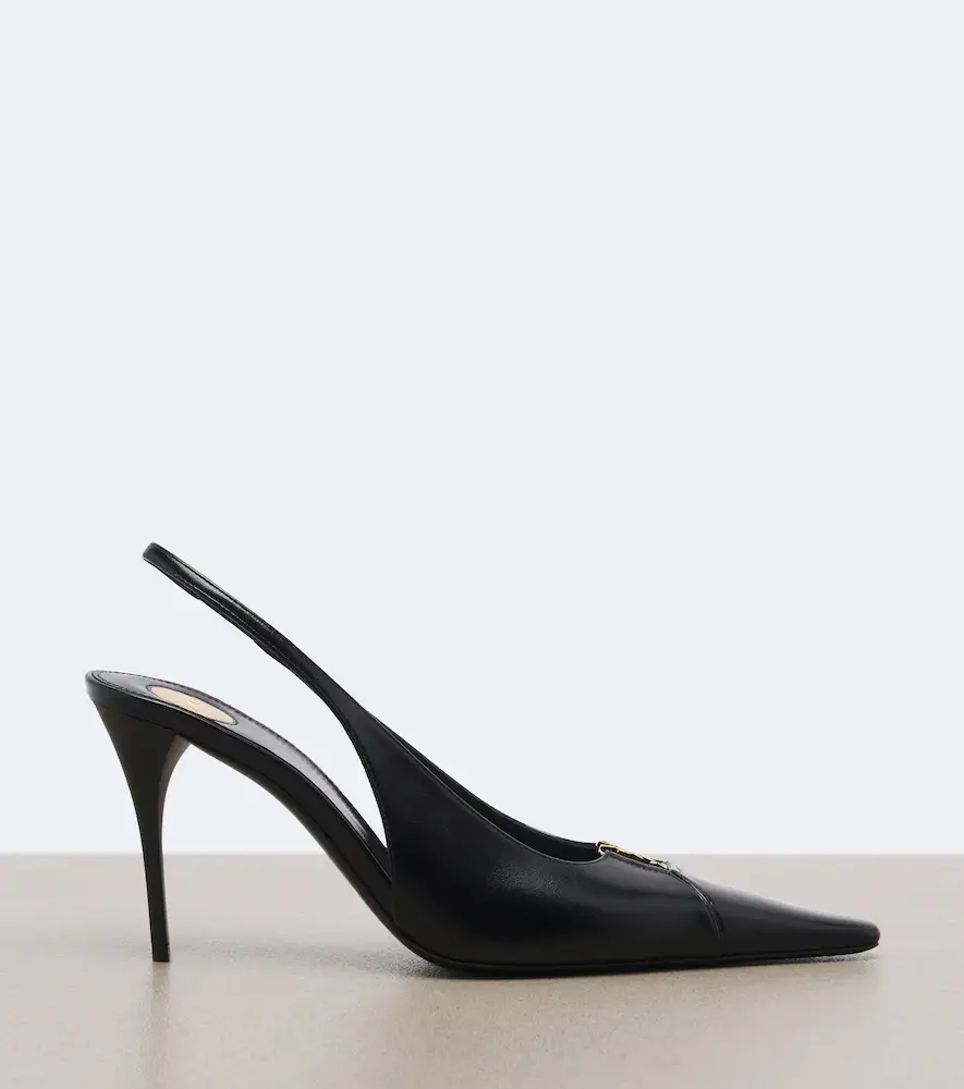 Saint Laurent Cassandre leather slingback pumps | Thumbnail 4 Saint Laurent Cassandre leather slingback pumps | Thumbnail 4