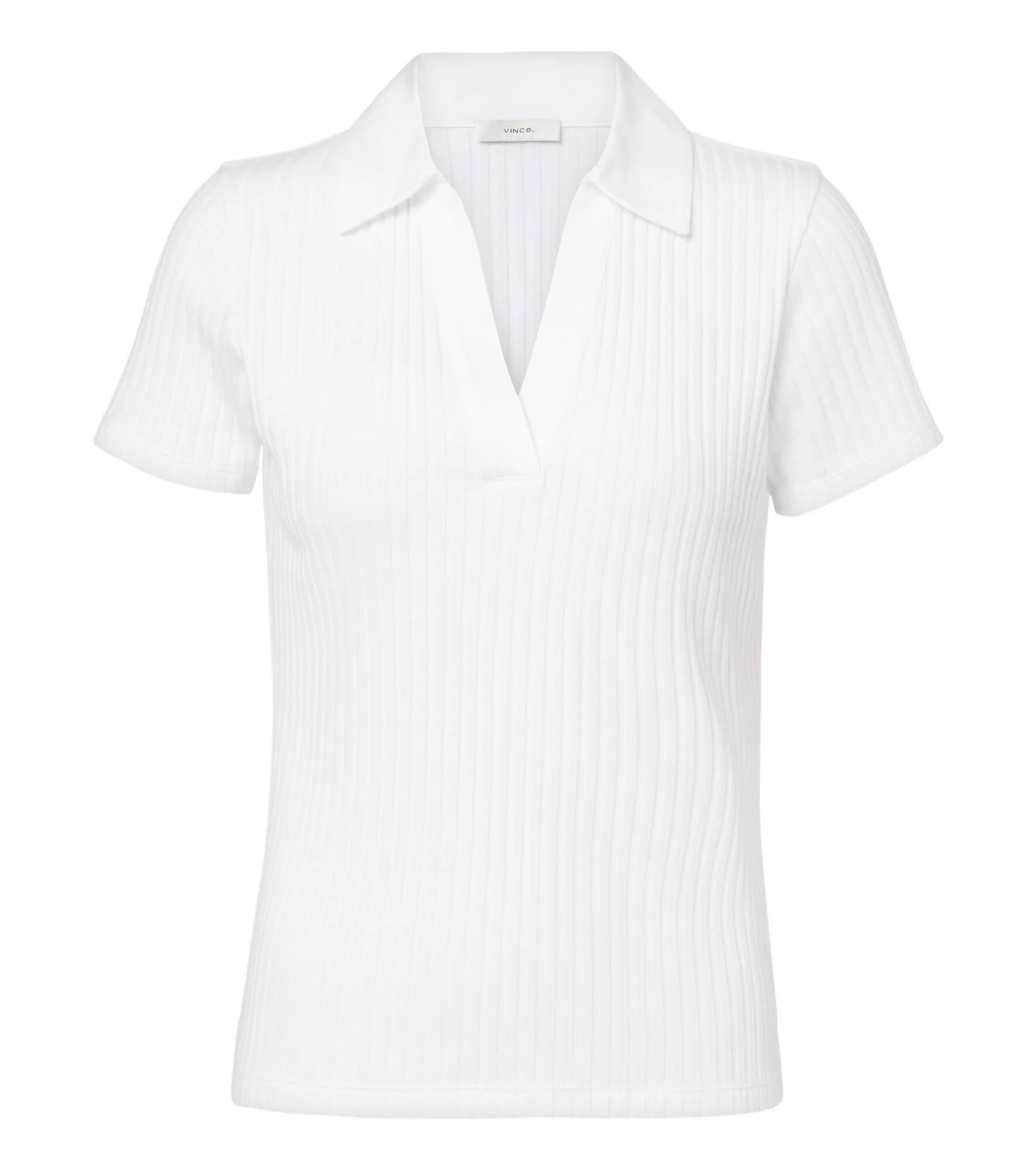 Ribbed-knit cotton-blend polo shirt