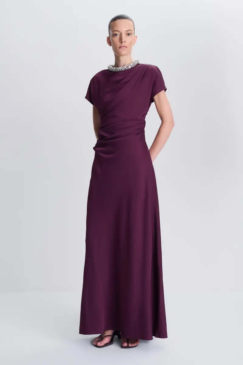 Simkhai Eliza Satin Gown | Thumbnail 4 Simkhai Eliza Satin Gown | Thumbnail 4