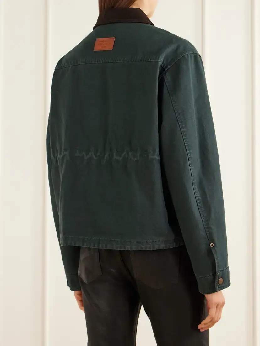 Acne Studios Suede-trimmed Duck Cotton-canvas Jacket | Thumbnail 4