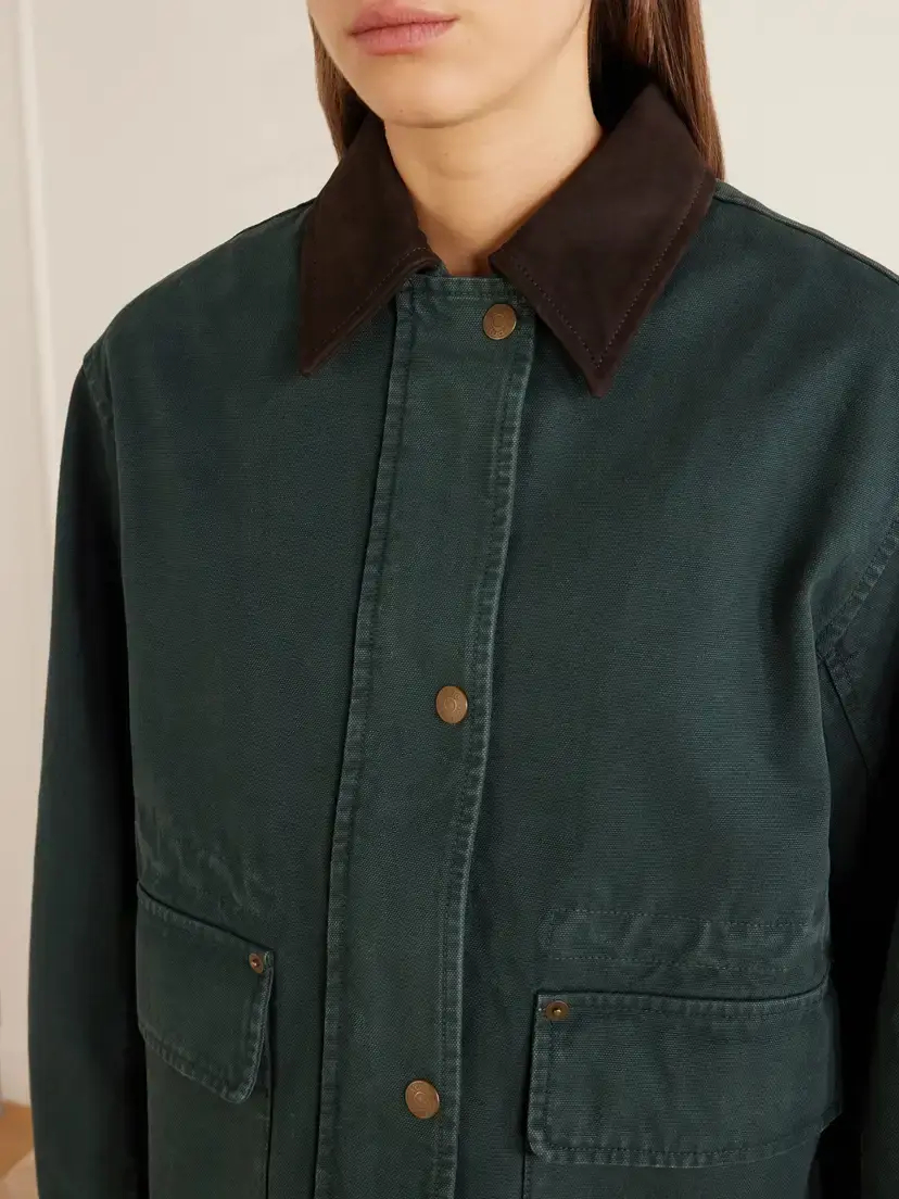 Acne Studios Suede-trimmed Duck Cotton-canvas Jacket | Thumbnail 5