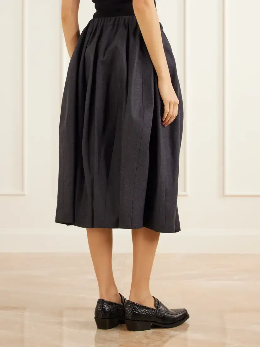 Comme des Garçons Comme des Garçons Paneled Wool-twill Midi Skirt | Thumbnail 4 Comme des Garçons Comme des Garçons Paneled Wool-twill Midi Skirt | Thumbnail 4