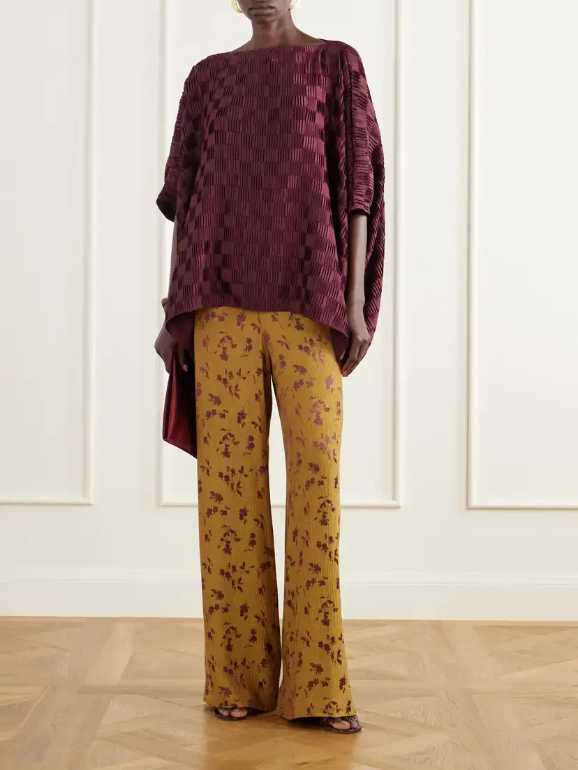 Dima Ayad Plissé Satin Blouse | Thumbnail 2