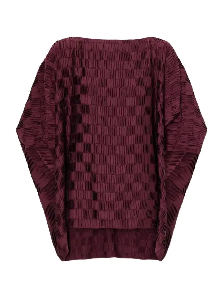 Dima Ayad Plissé Satin Blouse
