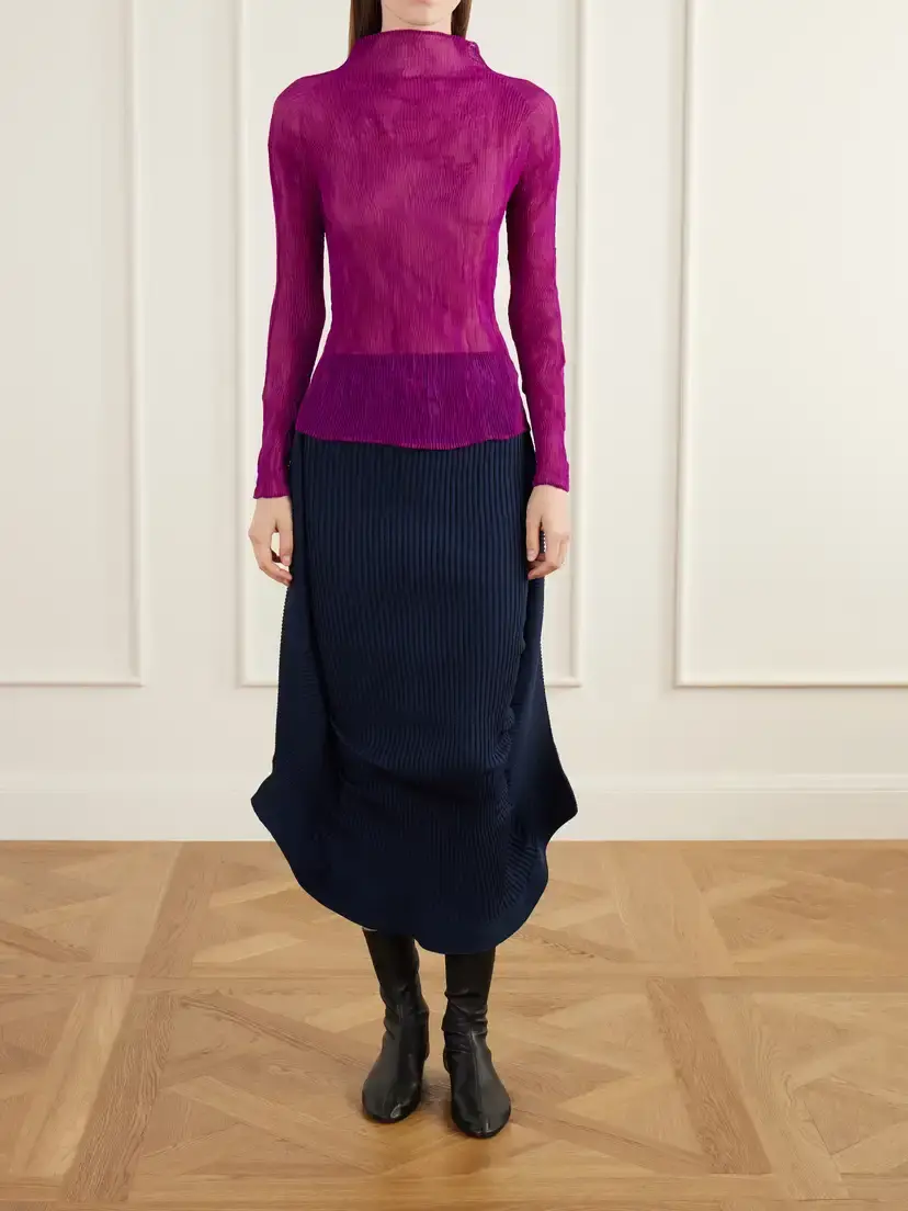 Issey Miyake Twist Plissé-chiffon Top | Thumbnail 2 Issey Miyake Twist Plissé-chiffon Top | Thumbnail 2