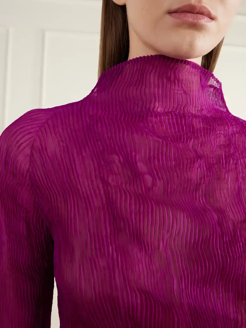 Issey Miyake Twist Plissé-chiffon Top | Thumbnail 5 Issey Miyake Twist Plissé-chiffon Top | Thumbnail 5