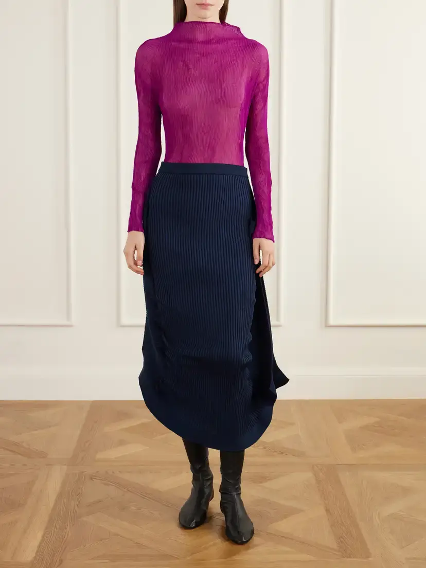 Issey Miyake Twist Plissé-chiffon Top | Thumbnail 6 Issey Miyake Twist Plissé-chiffon Top | Thumbnail 6