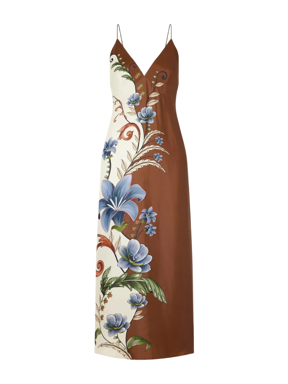 Millena Printed Gabardine Maxi Dress Millena Printed Gabardine Maxi Dress