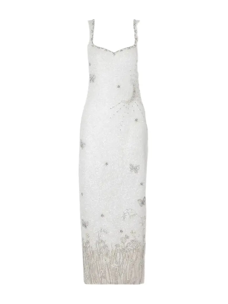 Wildflower Embellished Stretch-tulle Gown Wildflower Embellished Stretch-tulle Gown