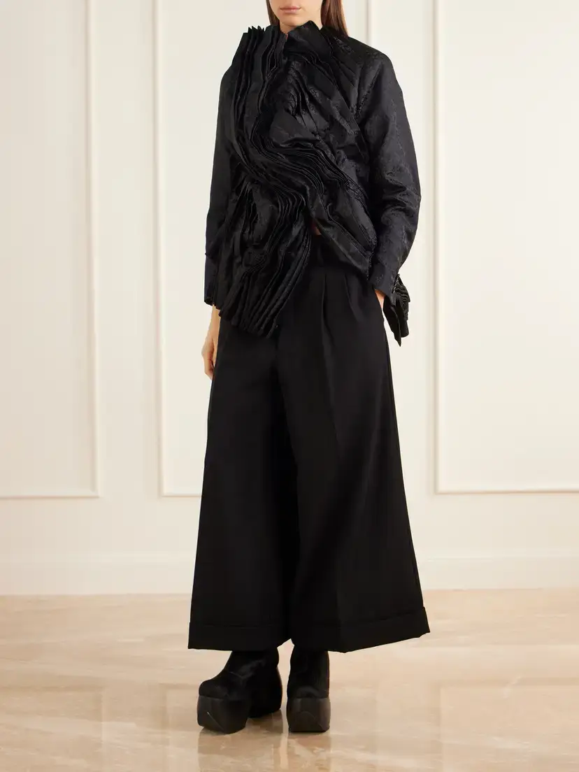 Comme des Garçons Pleated Wool-twill Wide-leg Pants | Thumbnail 2 Comme des Garçons Pleated Wool-twill Wide-leg Pants | Thumbnail 2