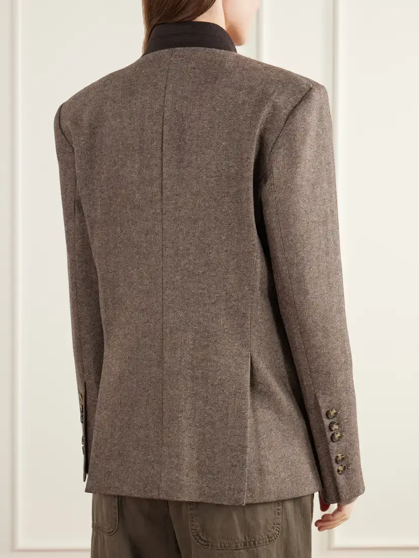 TWP Herringbone Wool And Cashmere-blend Jacket - Gray | Thumbnail 4 TWP Herringbone Wool And Cashmere-blend Jacket - Gray | Thumbnail 4