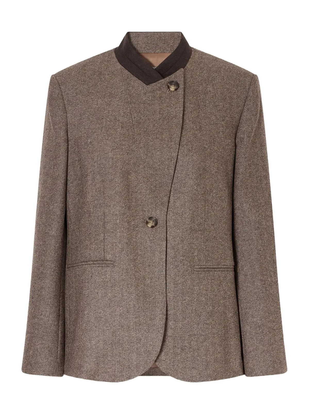 TWP Herringbone Wool And Cashmere-blend Jacket - Gray