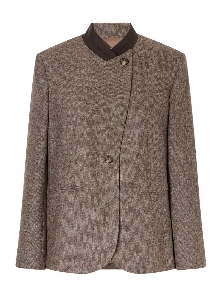 TWP Herringbone Wool And Cashmere-blend Jacket - Gray