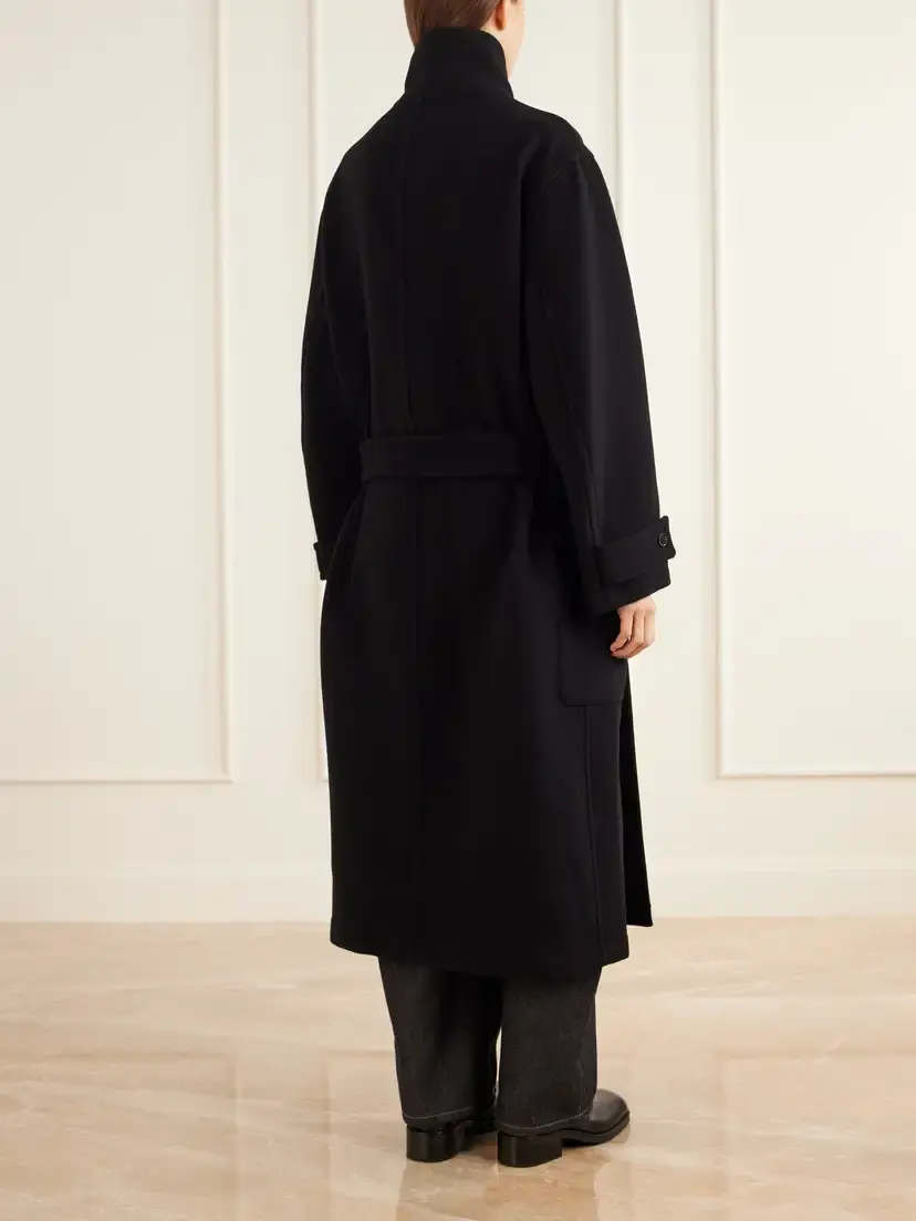 Lemaire Belted Double-breasted Wool-felt Coat | Thumbnail 4