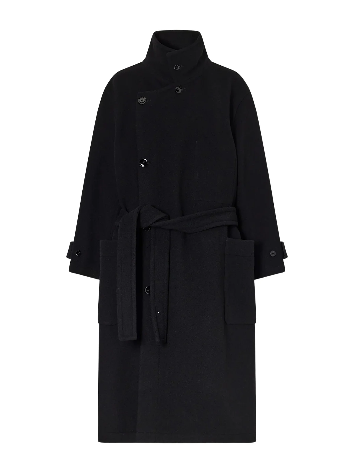 Lemaire Belted Double-breasted Wool-felt Coat