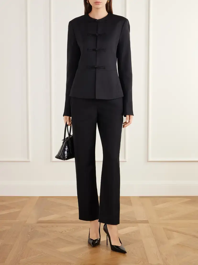 Kallmeyer Tilda Collarless Wool-blend Gabardine Jacket | Thumbnail 2 Kallmeyer Tilda Collarless Wool-blend Gabardine Jacket | Thumbnail 2