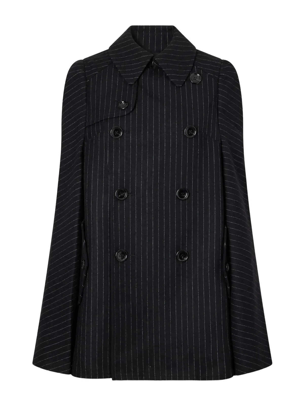 Junya Watanabe Pinstriped Wool-blend Twill Cape