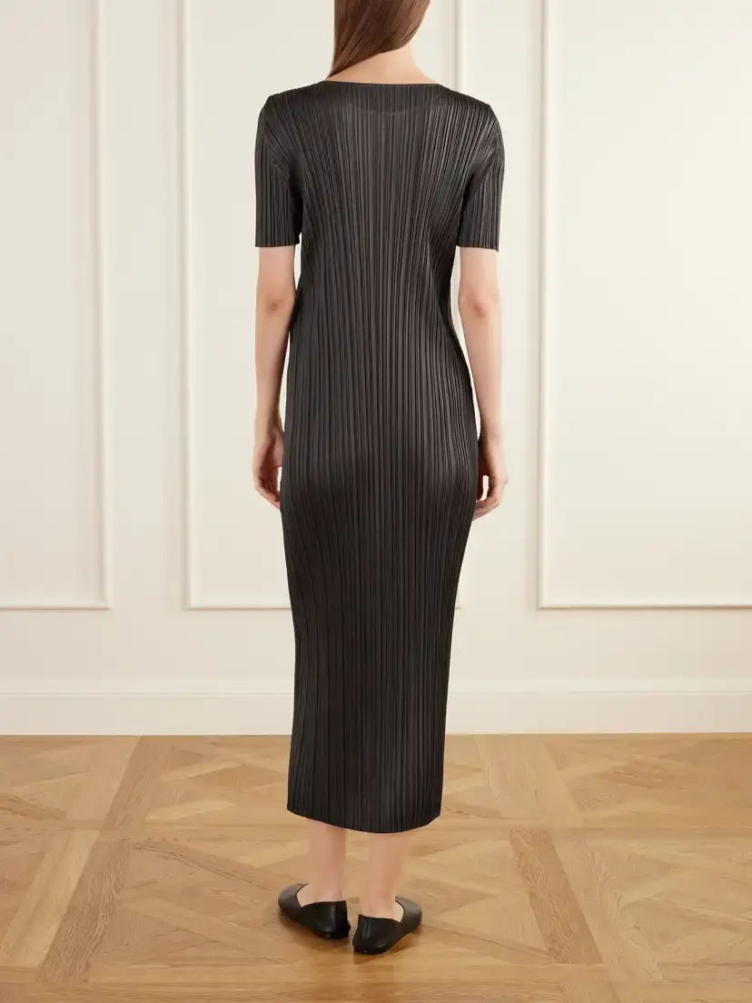 Pleats Please Issey Miyake Plissé Satin Midi Dress | Thumbnail 3 Pleats Please Issey Miyake Plissé Satin Midi Dress | Thumbnail 3