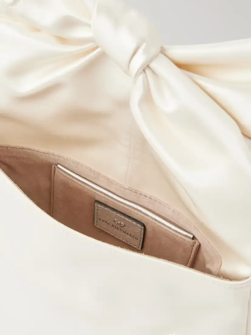 Anya Hindmarch Bow-detailed Crystal-embellished Satin Clutch | Thumbnail 6 Anya Hindmarch Bow-detailed Crystal-embellished Satin Clutch | Thumbnail 6