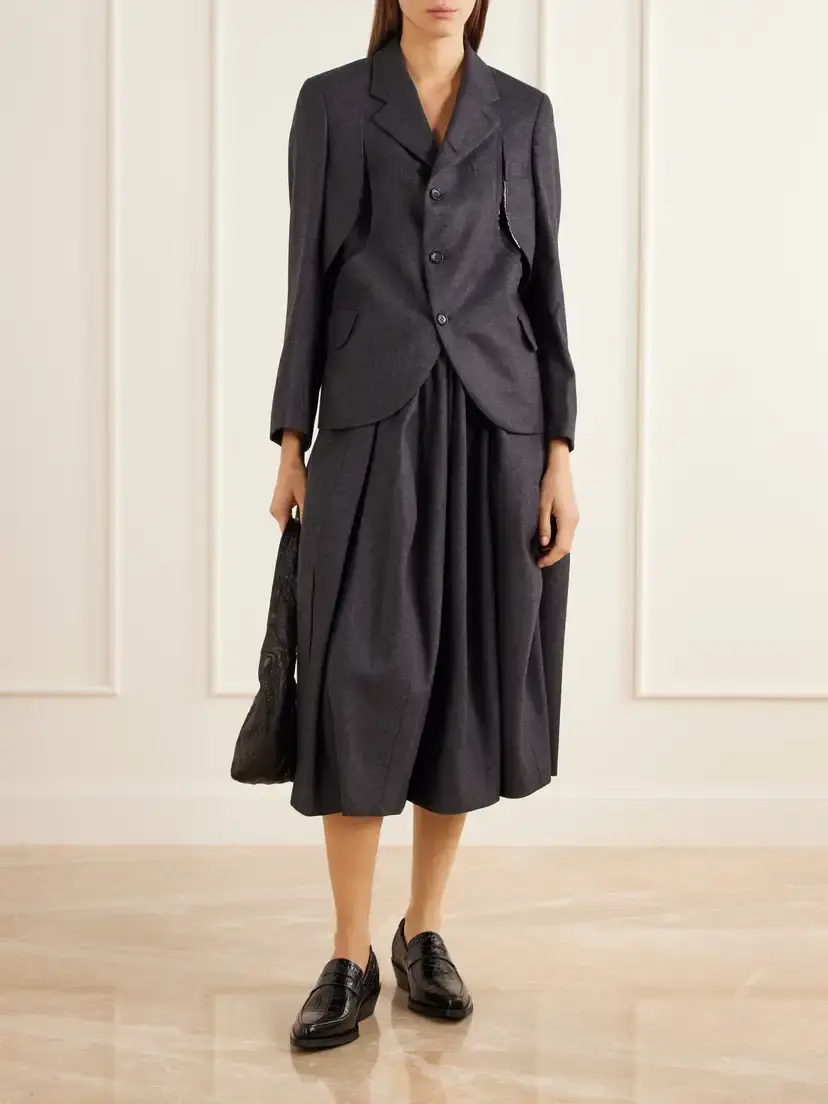 Comme des Garçons Comme des Garçons Cut-out Wool-gabardine Blazer | Thumbnail 2 Comme des Garçons Comme des Garçons Cut-out Wool-gabardine Blazer | Thumbnail 2