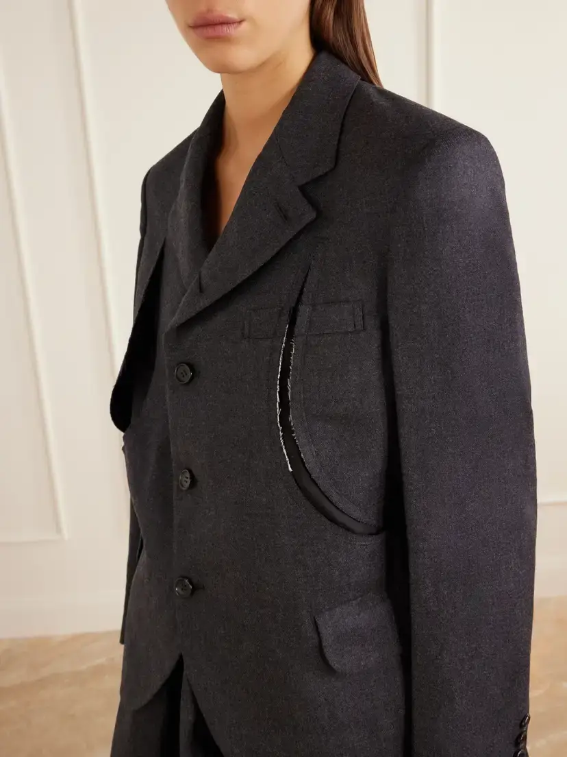 Comme des Garçons Comme des Garçons Cut-out Wool-gabardine Blazer | Thumbnail 4 Comme des Garçons Comme des Garçons Cut-out Wool-gabardine Blazer | Thumbnail 4