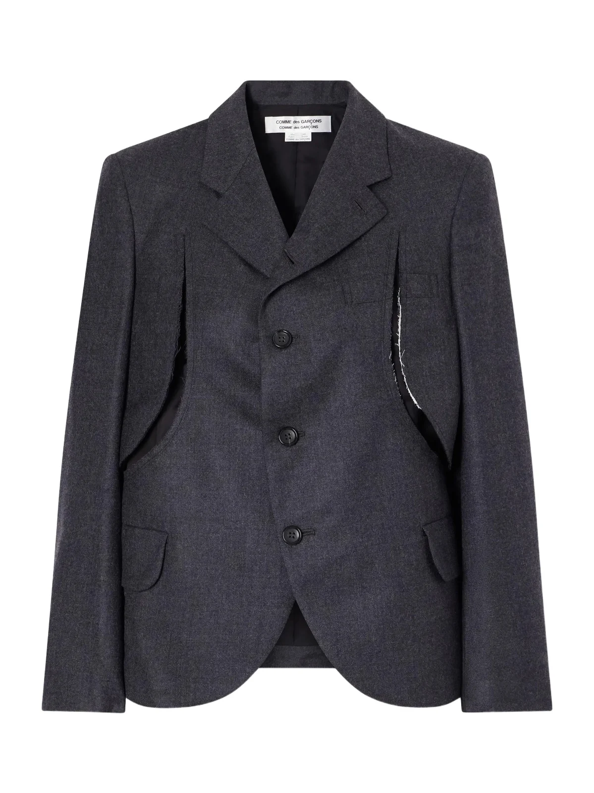 Comme des Garçons Comme des Garçons Cut-out Wool-gabardine Blazer