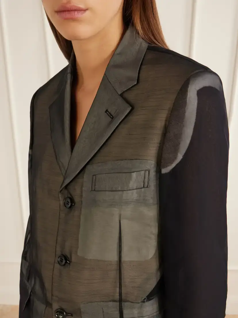 Comme des Garçons Sheer Georgette Blazer | Thumbnail 4