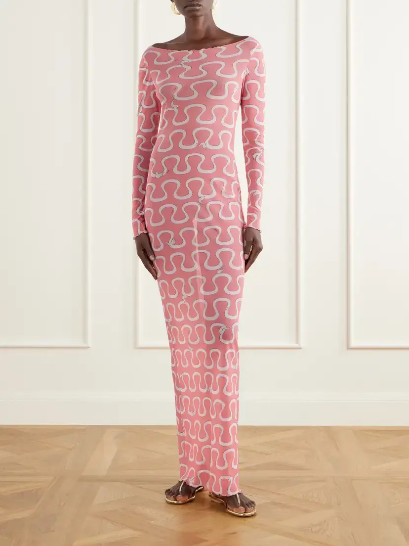 PUCCI Printed Stretch-tulle Maxi Dress | Thumbnail 3 PUCCI Printed Stretch-tulle Maxi Dress | Thumbnail 3