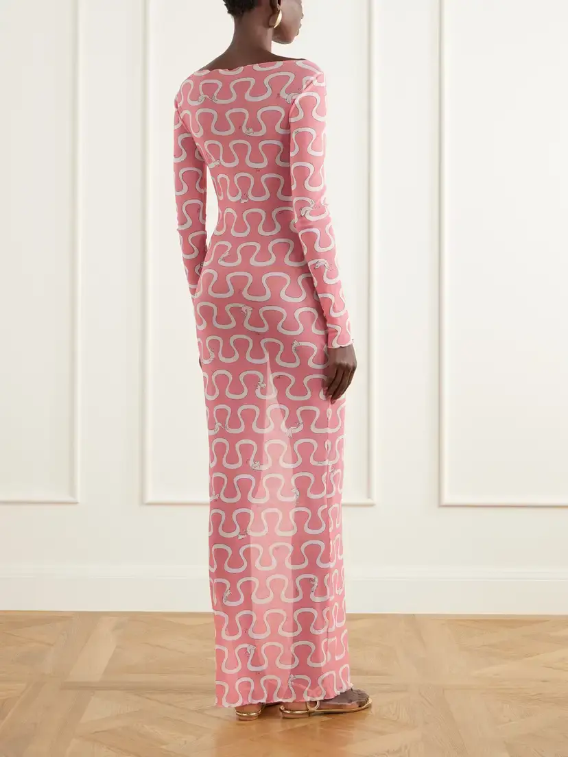 PUCCI Printed Stretch-tulle Maxi Dress | Thumbnail 4 PUCCI Printed Stretch-tulle Maxi Dress | Thumbnail 4