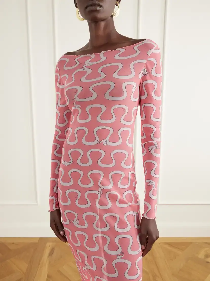 PUCCI Printed Stretch-tulle Maxi Dress | Thumbnail 5 PUCCI Printed Stretch-tulle Maxi Dress | Thumbnail 5