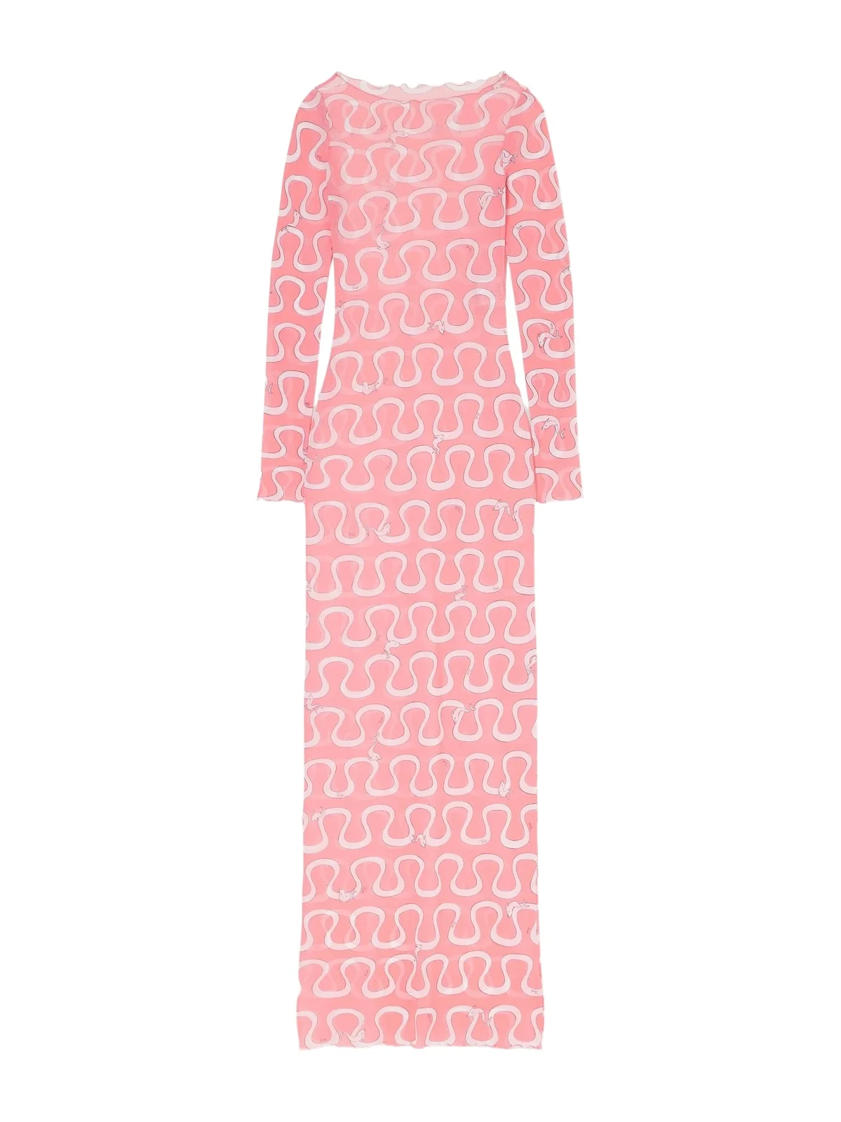 PUCCI Printed Stretch-tulle Maxi Dress