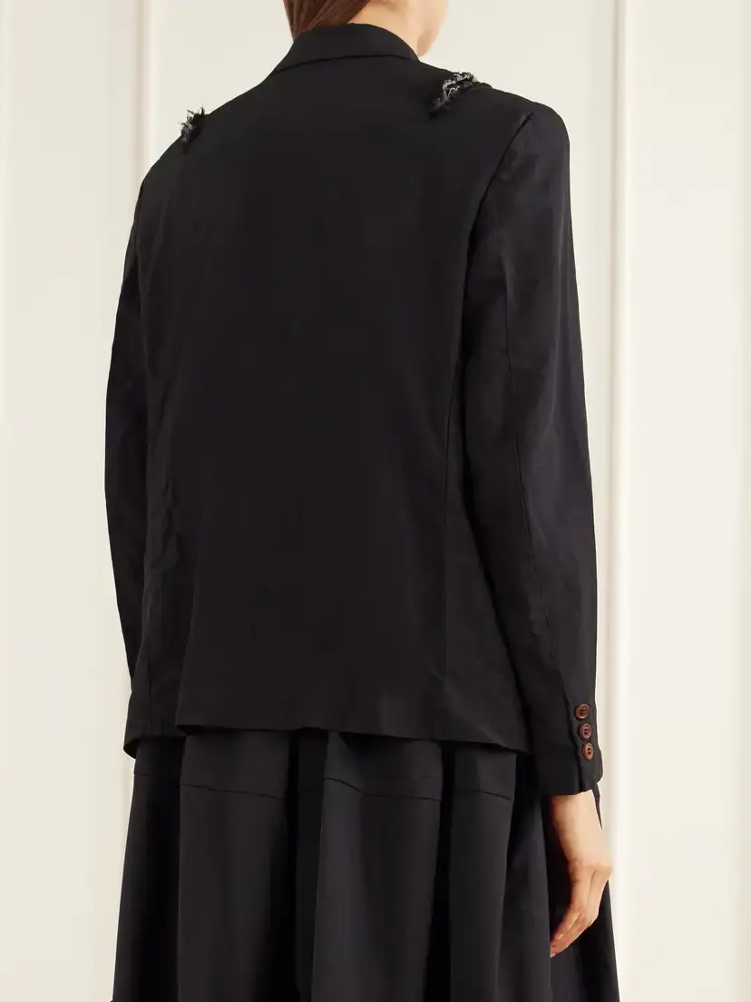 Comme des Garçons Comme des Garçons Buckled Deconstructed Canvas Blazer | Thumbnail 3
