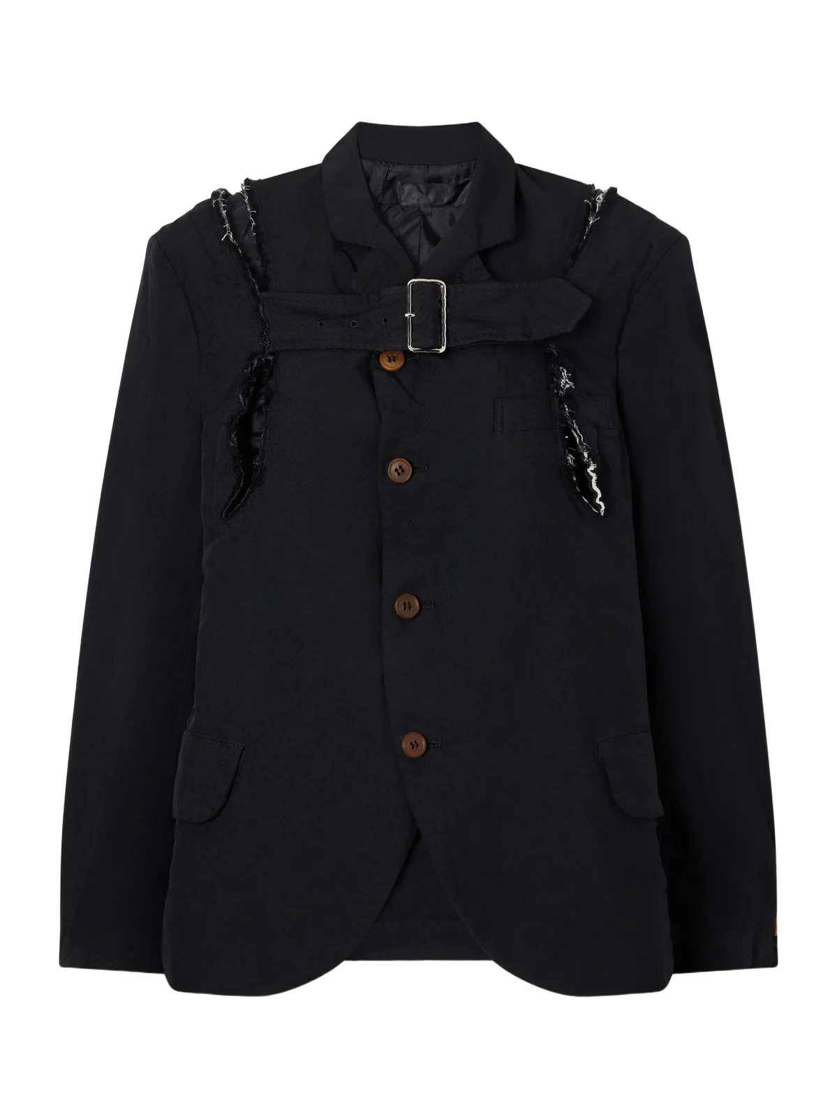 Comme des Garçons Comme des Garçons Buckled Deconstructed Canvas Blazer