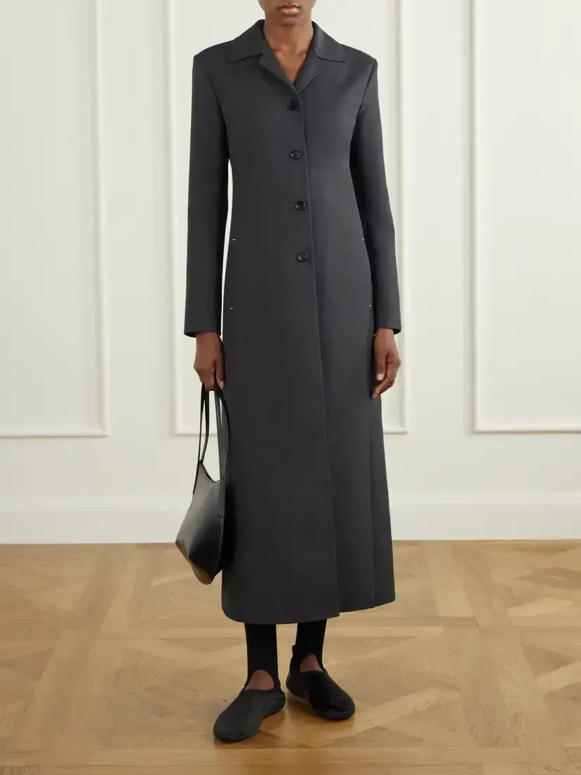 Jil Sander Wool And Silk-blend Coat - Gray | Thumbnail 2 Jil Sander Wool And Silk-blend Coat - Gray | Thumbnail 2