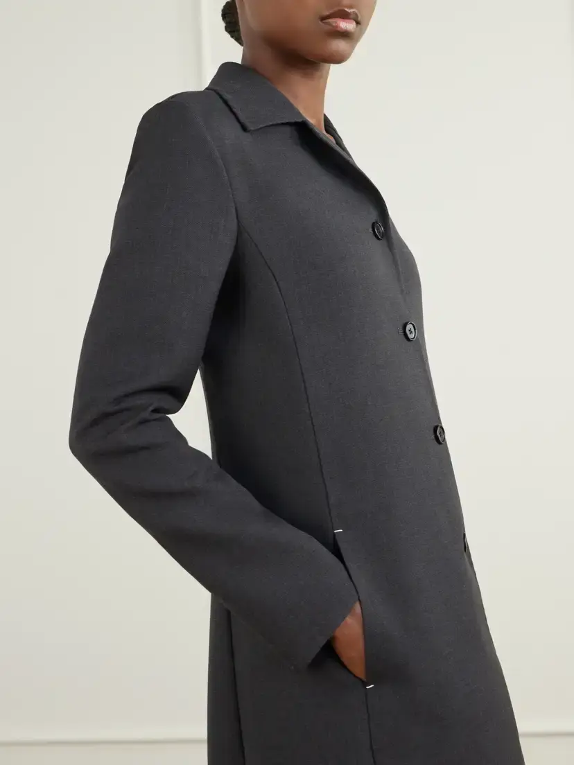 Jil Sander Wool And Silk-blend Coat - Gray | Thumbnail 4 Jil Sander Wool And Silk-blend Coat - Gray | Thumbnail 4
