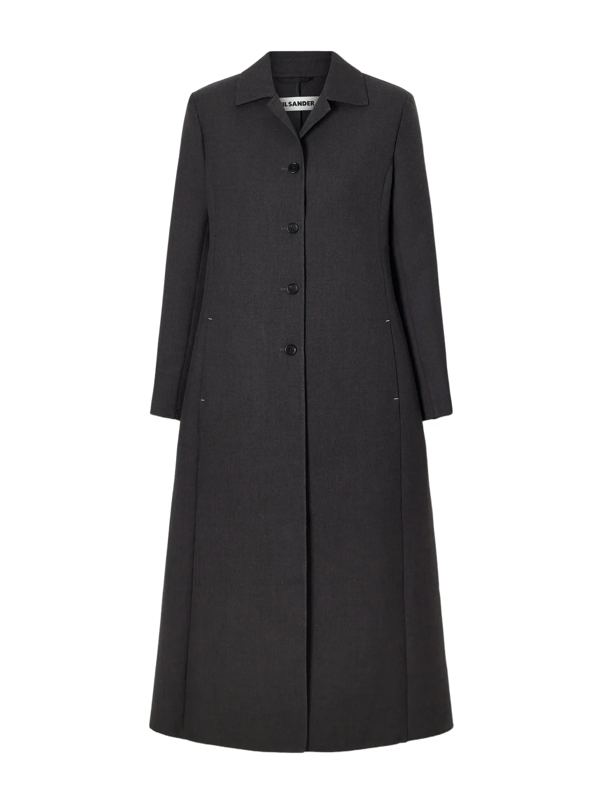 Jil Sander Wool And Silk-blend Coat - Gray