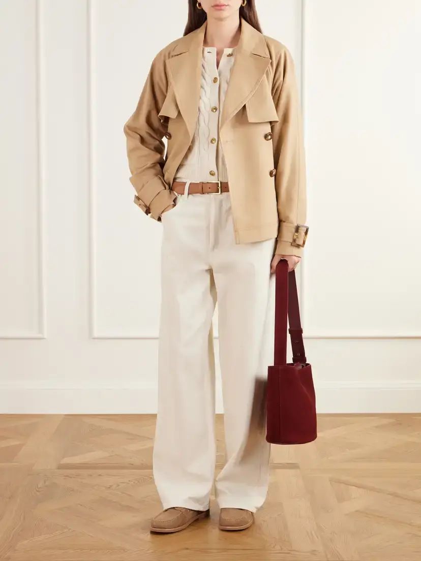 Polo Ralph Lauren Cropped Cable-knit Wool And Cashmere-blend Cardigan - Neutrals | Thumbnail 2 Polo Ralph Lauren Cropped Cable-knit Wool And Cashmere-blend Cardigan - Neutrals | Thumbnail 2