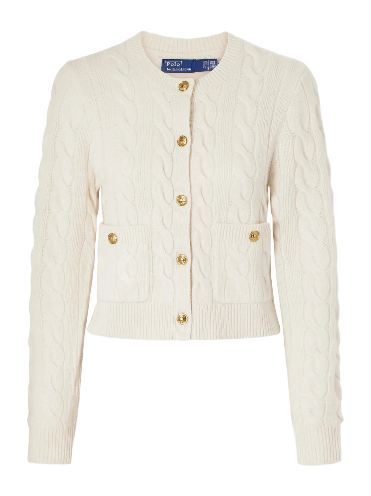 Cropped Cable-knit Wool And Cashmere-blend Cardigan - Neutrals