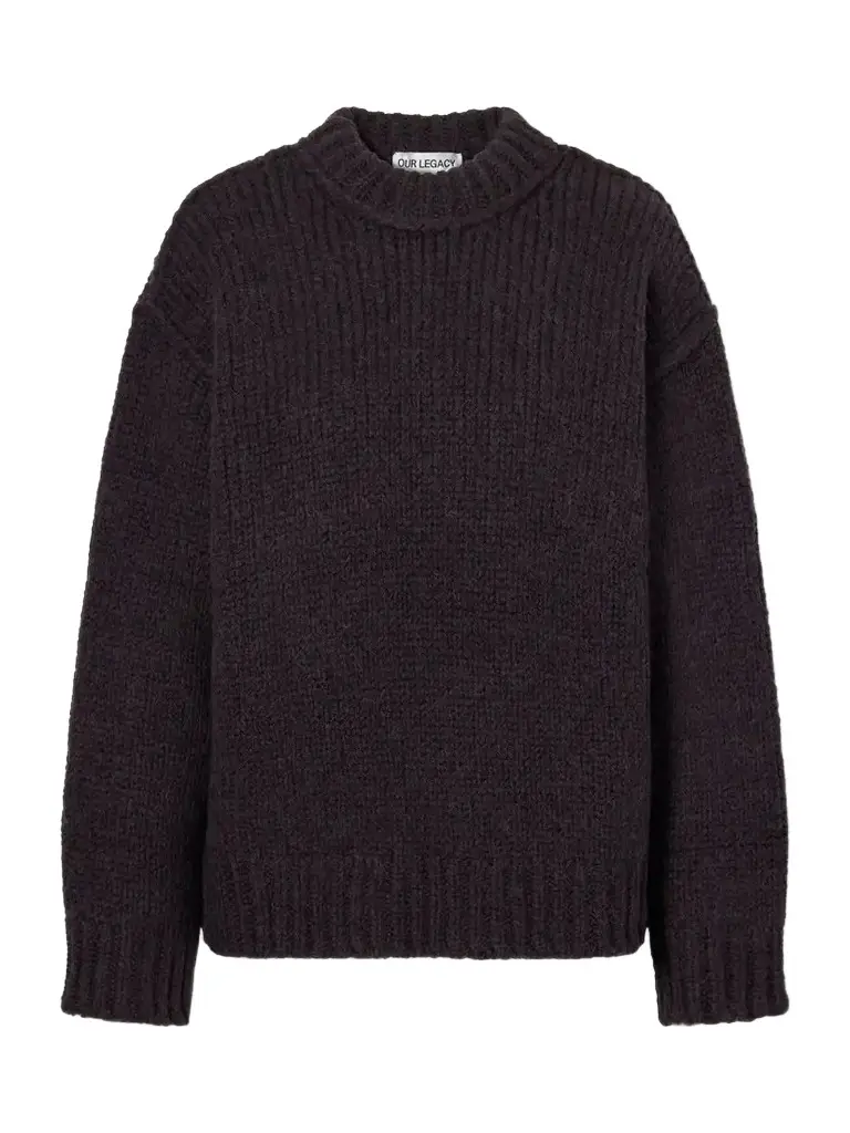 Our Legacy Ribbed Merino Wool And Alpaca-blend Sweater - Brown