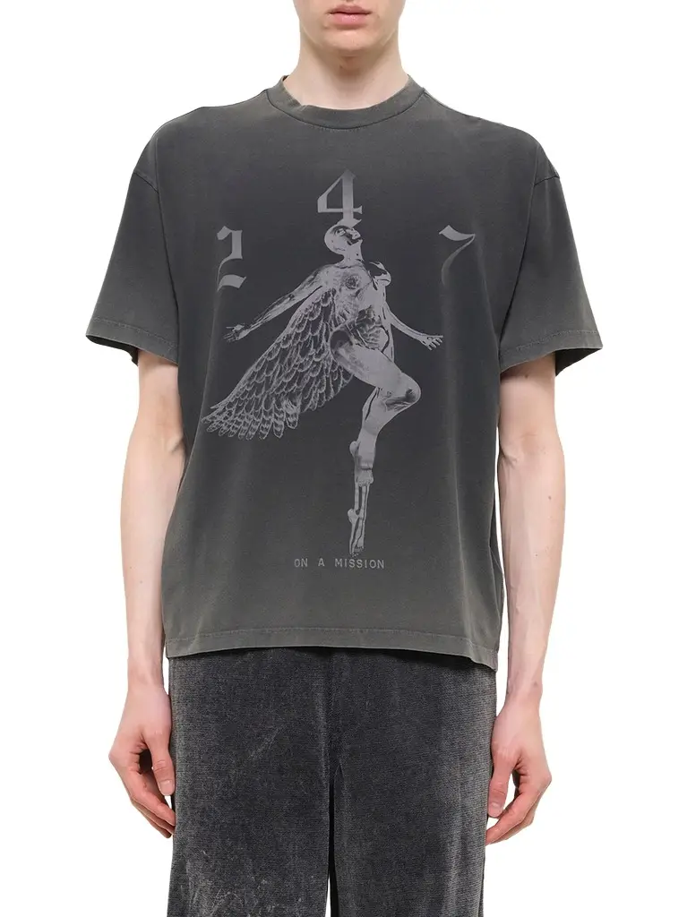 Represent 247 Angel T-shirt in Vintage Black