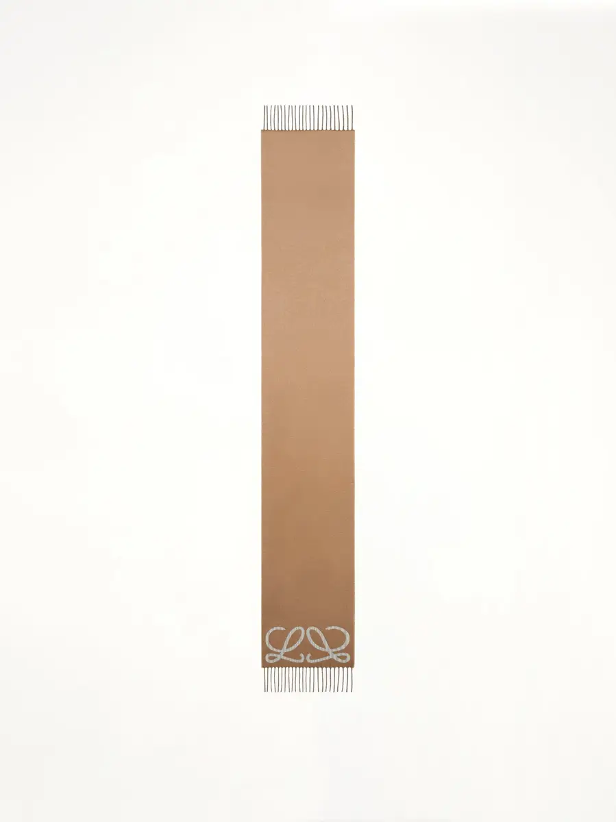 Loewe 28x180 Cashmere Scarf in Beige/light Blue | Thumbnail 3
