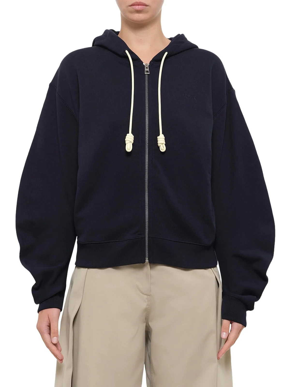 Loewe Flamenco Hoodie in Navy Blue/yellow