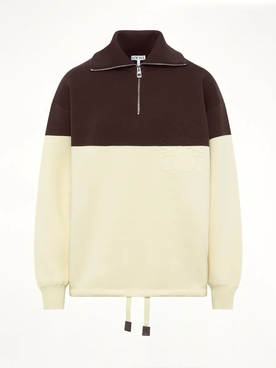 Loewe Quarterzip Sweater in Brown/yellow | Thumbnail 2 Loewe Quarterzip Sweater in Brown/yellow | Thumbnail 2