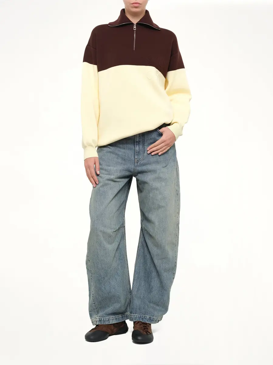Loewe Quarterzip Sweater in Brown/yellow | Thumbnail 4 Loewe Quarterzip Sweater in Brown/yellow | Thumbnail 4