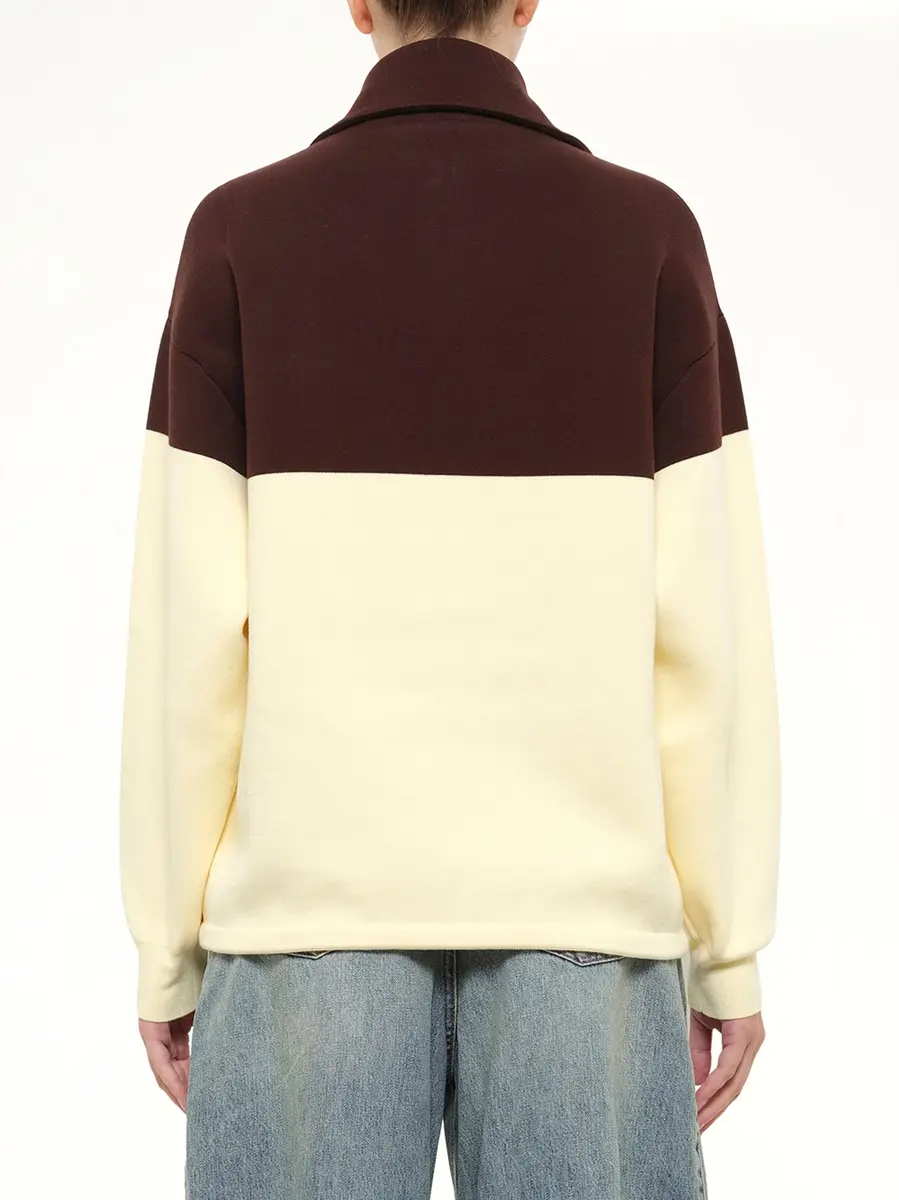 Loewe Quarterzip Sweater in Brown/yellow | Thumbnail 5 Loewe Quarterzip Sweater in Brown/yellow | Thumbnail 5