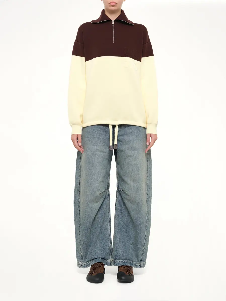 Loewe Quarterzip Sweater in Brown/yellow | Thumbnail 7 Loewe Quarterzip Sweater in Brown/yellow | Thumbnail 7